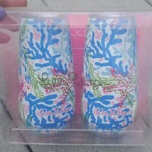 NWT Lilly Pulitzer Champagne Tumblers | 5.3oz Stainless Steel Tumbler 006067